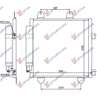 ΨΥΓΕΙΟ A/C  1.0 ΒΕΝΖΙΝΗ 1.4 D ΠΕΤΡΕΛΑΙΟ (350x330x16) 028006400