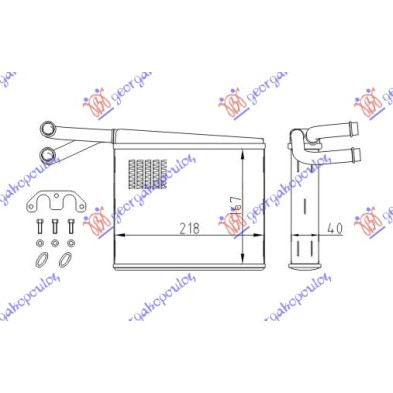 ΨΥΓΕΙΟ ΚΑΛΟΡΙΦΕΡ (B) +/-ΑC (165x220) TYΠΟΥ VALEO 052606510