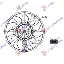 ΒΕΝΤΙΛΑΤΕΡ A/C (ΜΟΤΕΡ+ΦΤΕΡΩΤΗ) (2pin) (280mm) (ΤΕΤΡΑΓΩΝΗ ΦΙΣΑ) (ΜΕ ΚΑΛΩΔΙΟ) 063606440