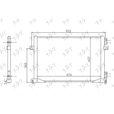 ΨΥΓΕΙΟ A/C 2.0 I ΒΕΝΖΙΝΗ - 1.9 dCi ΠΕΤΡΕΛΑΙΟ (570x440x16) 072306400