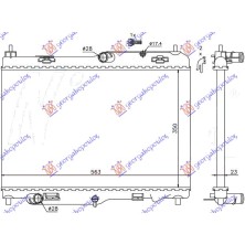 ΨΥΓΕΙΟ ΝΕΡΟΥ 1.5-1.6-2.0 ΒΕΝΖΙΝΗ/1.5 TDCI ΜΗΧΑΝΙΚΟ +/- A/C (56.3x35) 328006310