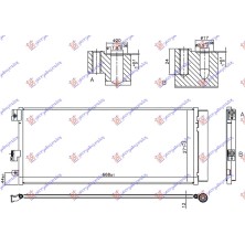 ΨΥΓΕΙΟ A/C 1.0/1.4 TURBO ΒΕΝΖΙΝΗ (637x280x12) ΠΑΡΟΧΕΣ ΑΝΩ/ΚΑΤΩ 606006410