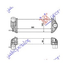 ΨΥΓΕΙΟ INTERCOOLER 1.5 DCi ΠΕΤΡΕΛΑΙΟ (385x145x64) ΚΟΛΑΡΑ ΣΦΥΚΤΗΡΑ 674006200